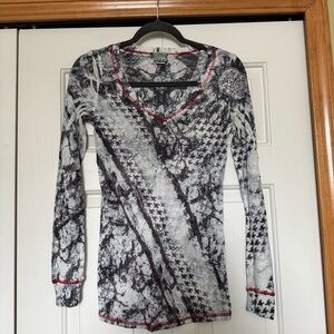 Daytrip Long Sleeve Ribbed Long Length Y2K 90s Shirt